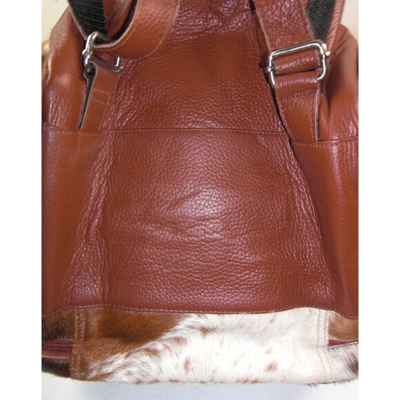 Luxury Real Cowhide Backpack for Women & Men – Hair-On Leather Cow Diaper Bag - Picture 6 of 7